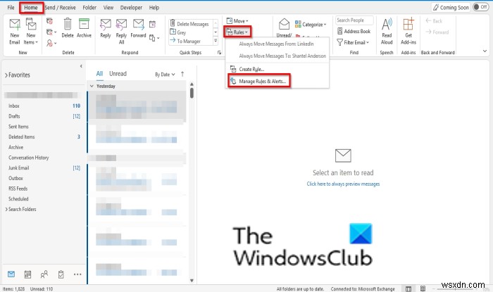 How to Delete or Turn off Rules in Outlook