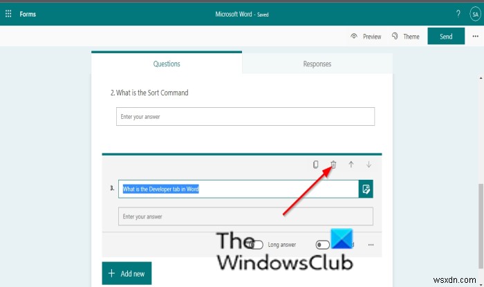 Microsoft Forms not showing all questions