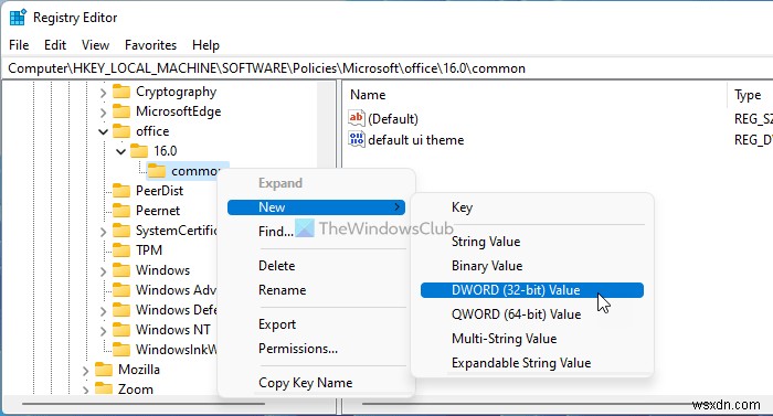 Stop users from changing default organization Office theme