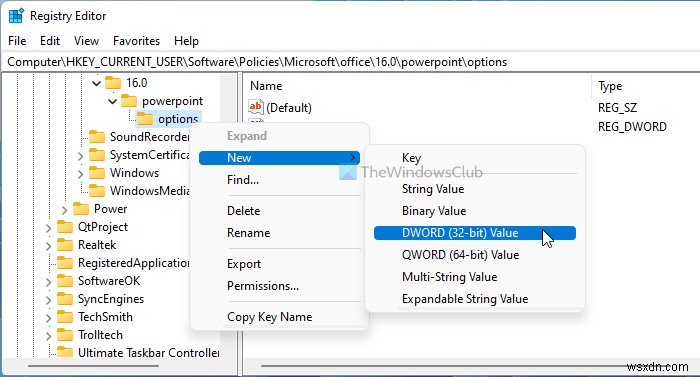 Increase or Decrease the maximum number of Undos in PowerPoint