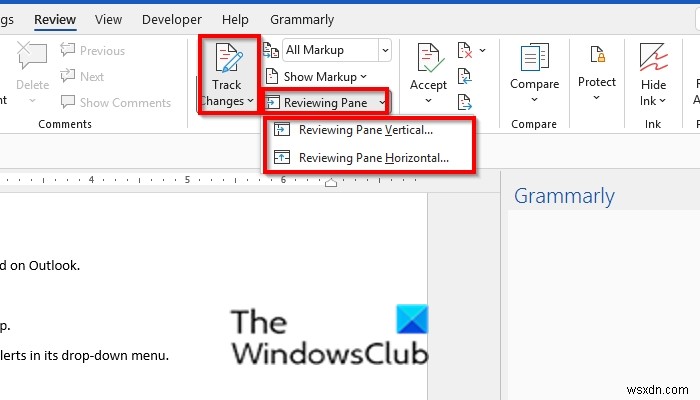 How to Turn On or Off Reviewing Pane in Microsoft Word