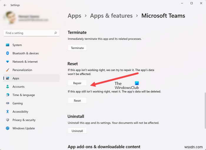 Microsoft Teams is showing a blank white or black screen