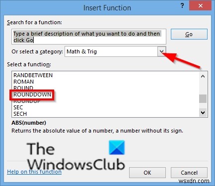 How to use the ROUNDDOWN function in Excel