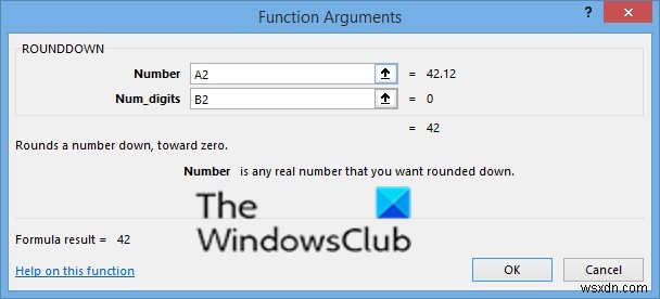 How to use the ROUNDDOWN function in Excel