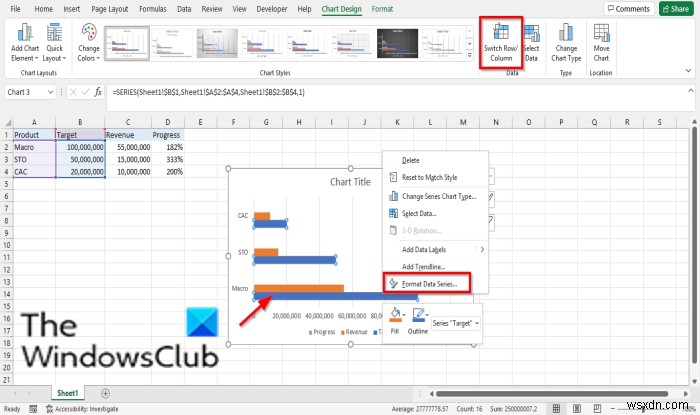 How to create a Bar or Circle Progress Chart in Excel