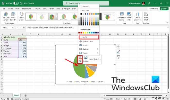 How to create a Half Pie Chart in Excel