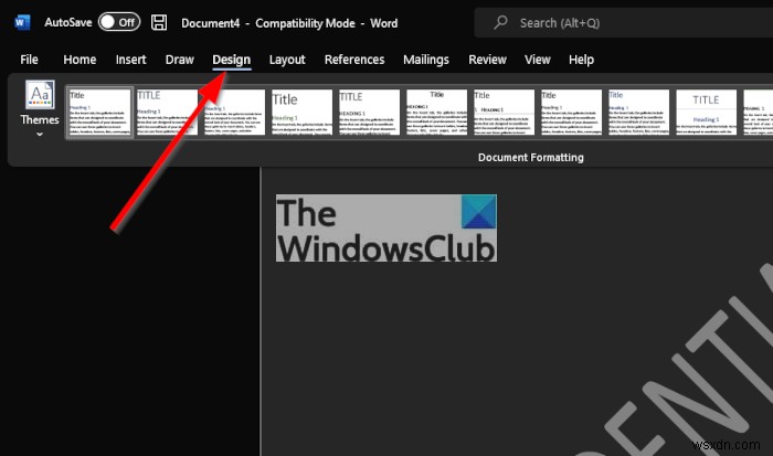 How to remove a Watermark in Microsoft Word