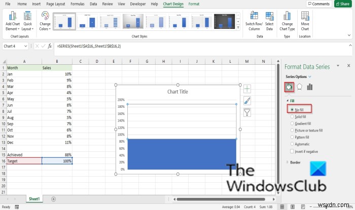 How to create a Thermometer Chart in Excel