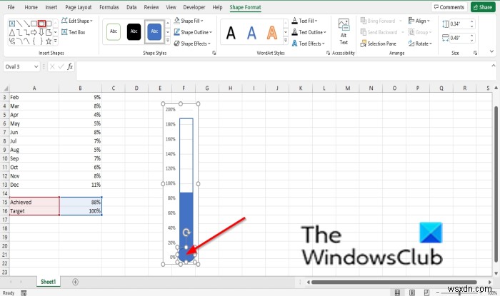 How to create a Thermometer Chart in Excel