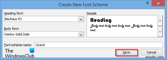 How to apply Font Schemes in Publisher