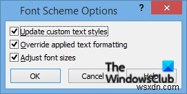 How to apply Font Schemes in Publisher