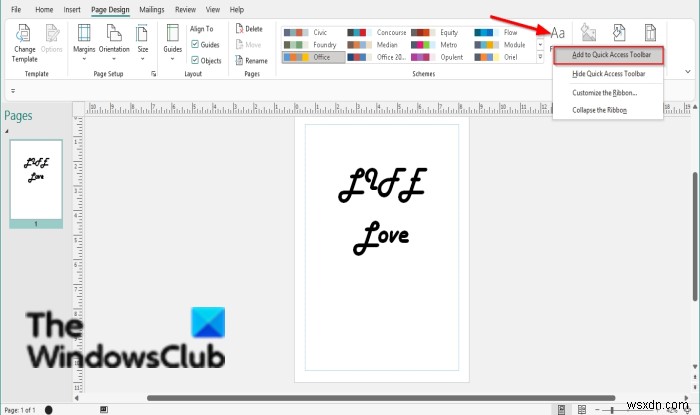 How to apply Font Schemes in Publisher