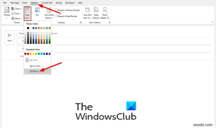 How to add Watermark in Outlook email