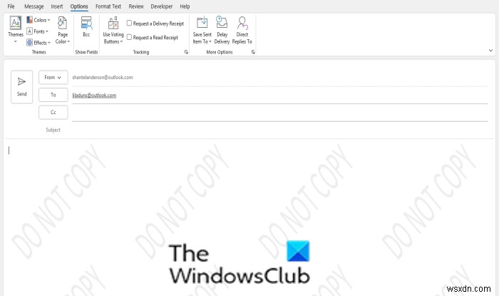 How to add Watermark in Outlook email