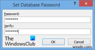 How to set a Password on an Access Database