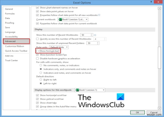 How to Hide and Unhide the Formula Bar in Excel