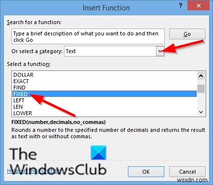 How to use the FIXED function in Excel