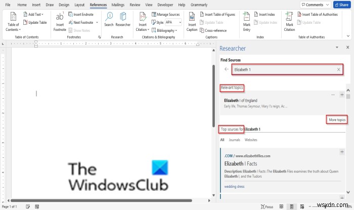 How to use Researcher in Microsoft Word to research for Papers and Essays