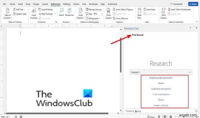 How to use Researcher in Microsoft Word to research for Papers and Essays