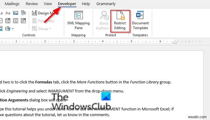 You can’t make this change because the selection is locked – Word error