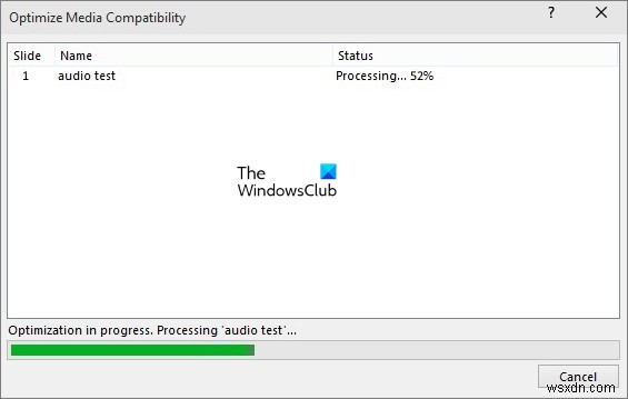 PowerPoint video export cause stuttering or audio glitch