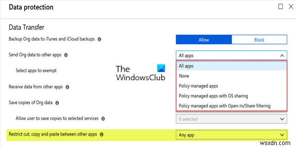 Your organization’s data cannot be pasted here