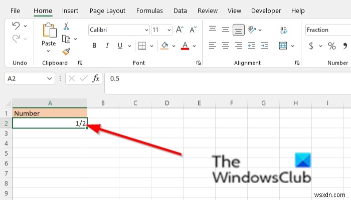 How to display Numbers as Fractions in Excel