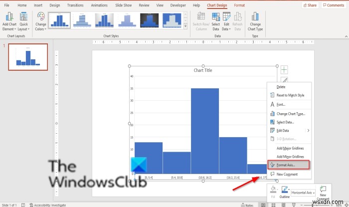 How to create a Histogram chart in PowerPoint