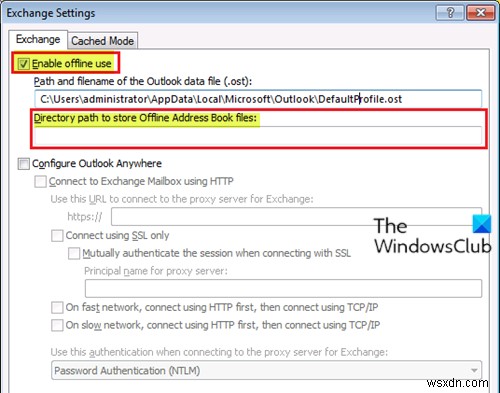 Fix error 0x8007007A when downloading Offline Address Book in Outlook