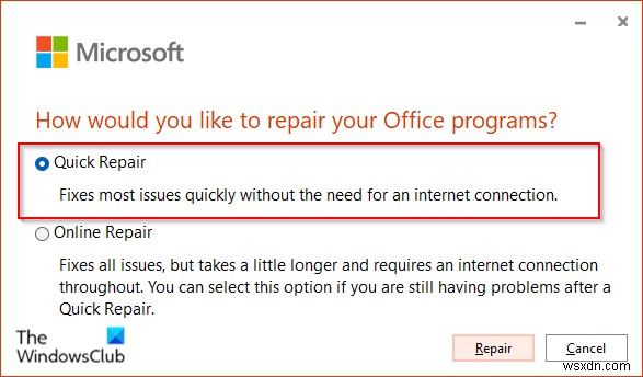Outlook could not create the work file, Check the temp environment variable