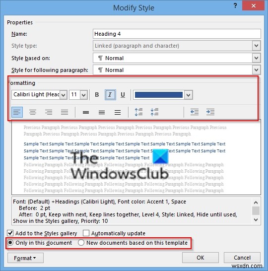 How to Customize and Create a new Style in Word