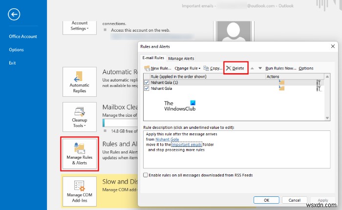 How to automatically move Emails to a folder in Outlook