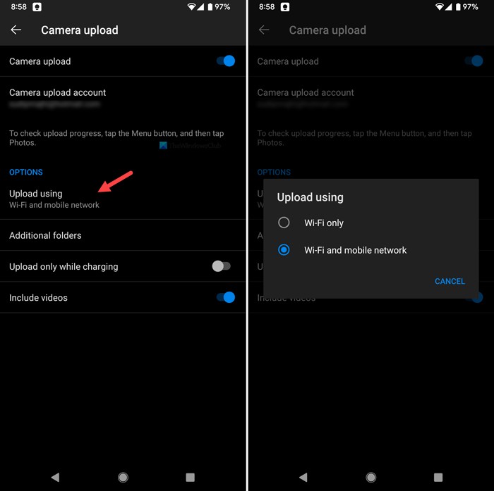 OneDrive Camera Upload not working on Android; How to Enable or Turn it On?