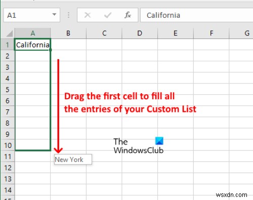 How to create a Custom List in Excel