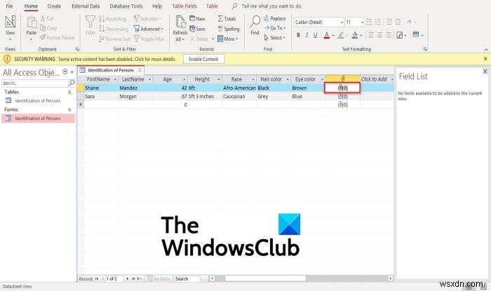 How to add Images to Microsoft Access Form