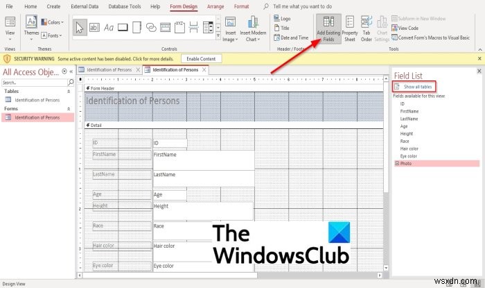 How to add Images to Microsoft Access Form
