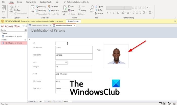 How to add Images to Microsoft Access Form