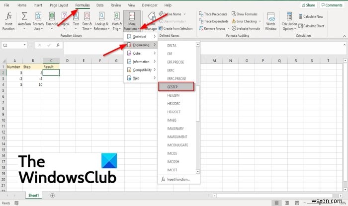 How to use the GSTEP function in Microsoft Excel