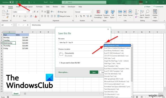 Errors were detected while saving Excel file [Fixed]