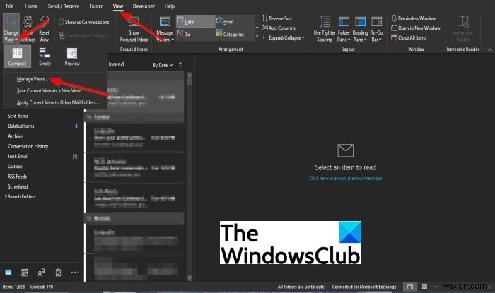 How to create a custom View in Outlook