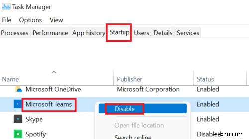 How to disable, uninstall or remove Teams from Startup in Windows 11