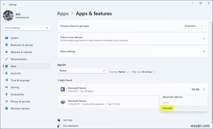 How to disable, uninstall or remove Teams from Startup in Windows 11