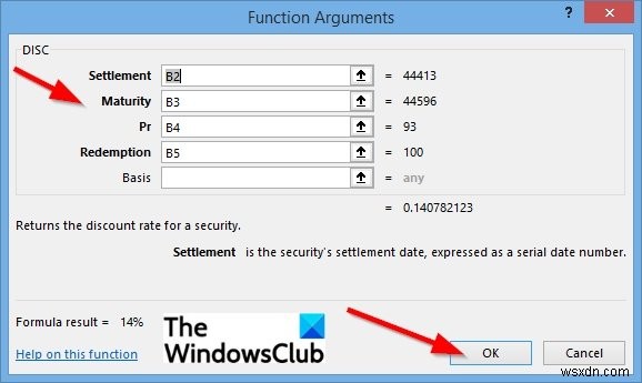 How to use the DISC function in Microsoft Excel