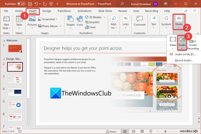 How to make Video Presentation with Audio Narration in Windows 11/10