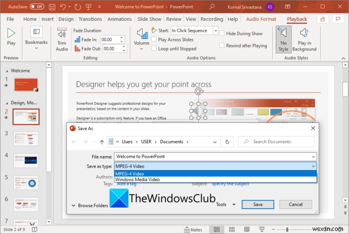 How to make Video Presentation with Audio Narration in Windows 11/10