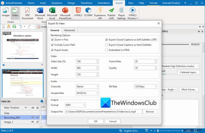 How to make Video Presentation with Audio Narration in Windows 11/10