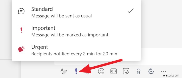 How to send an Urgent or Important Message in Microsoft Teams
