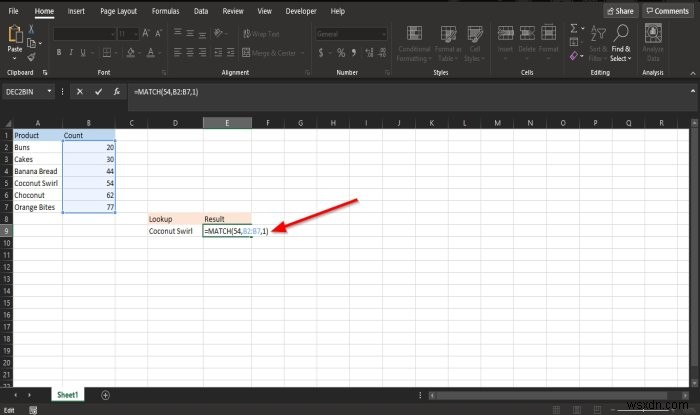 How to use the MATCH function Microsoft Excel