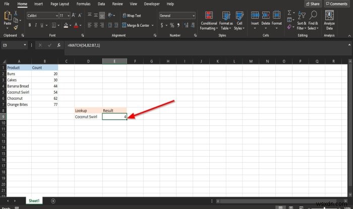 How to use the MATCH function Microsoft Excel