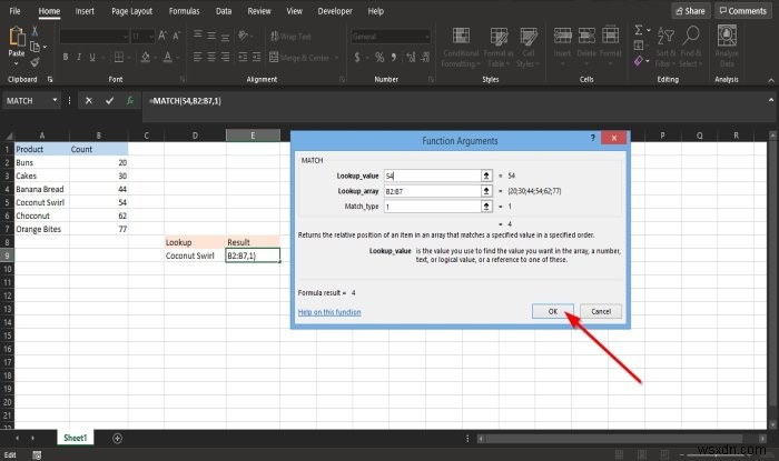 How to use the MATCH function Microsoft Excel